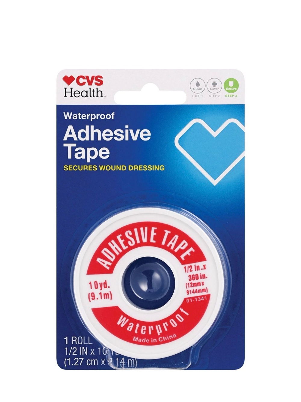 CVS Health Waterproof Adhesive Tape - Red/White